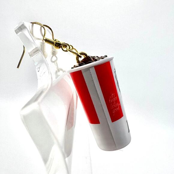 KFC Soda Earrings - Drink Earrings - Fast Food Earrings - Restaurant Earrings - Picture 4 of 9